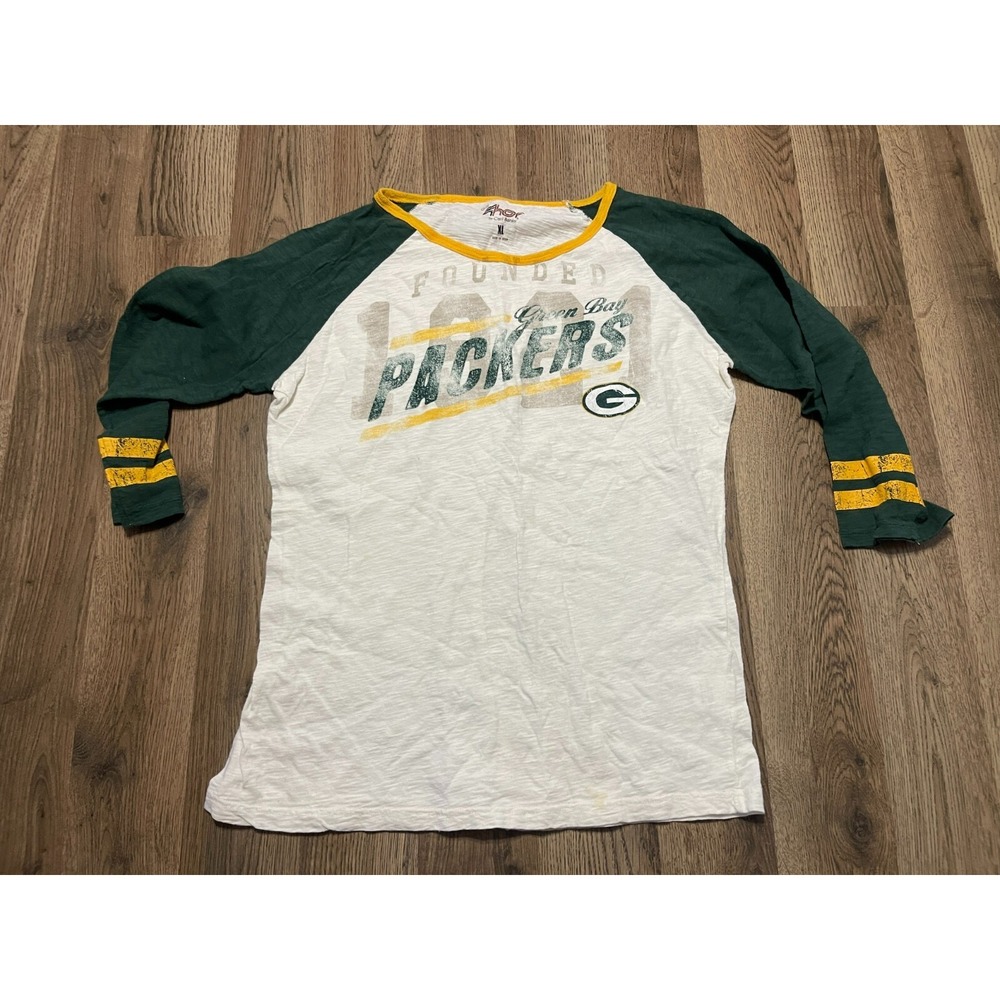 4her by Carl Banks Shirt, Women's Size XL, Green Bay Packers, 3/4 Sleeve
